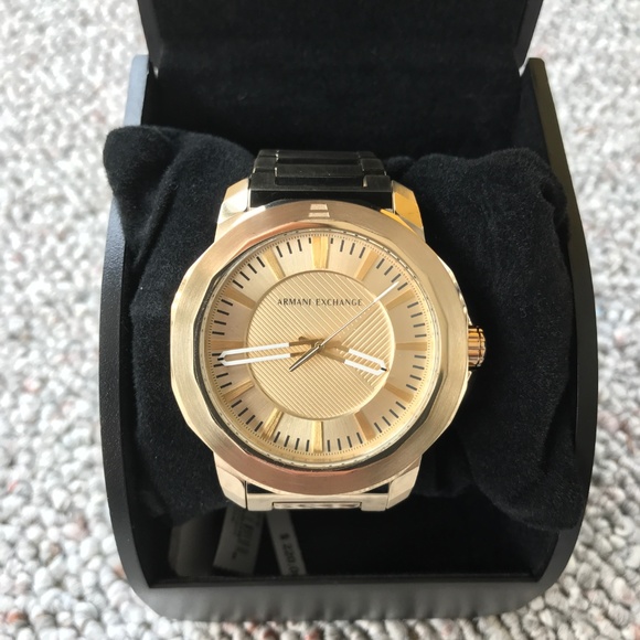 Armani Exchange Men's Ryder Gold Plated 45mm Watch - Picture 3 of 8